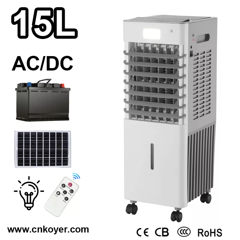 Liten oppladbar luftkjølervifte